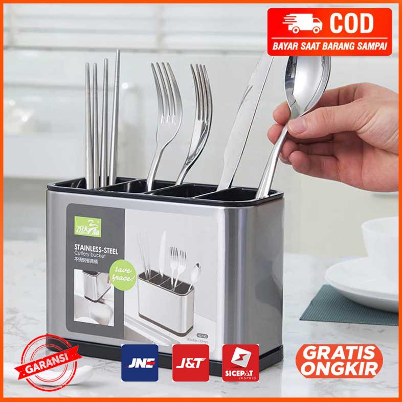 Rak Alat Makan Sendok Garpu Dapur Cutlery Box Rack H2740