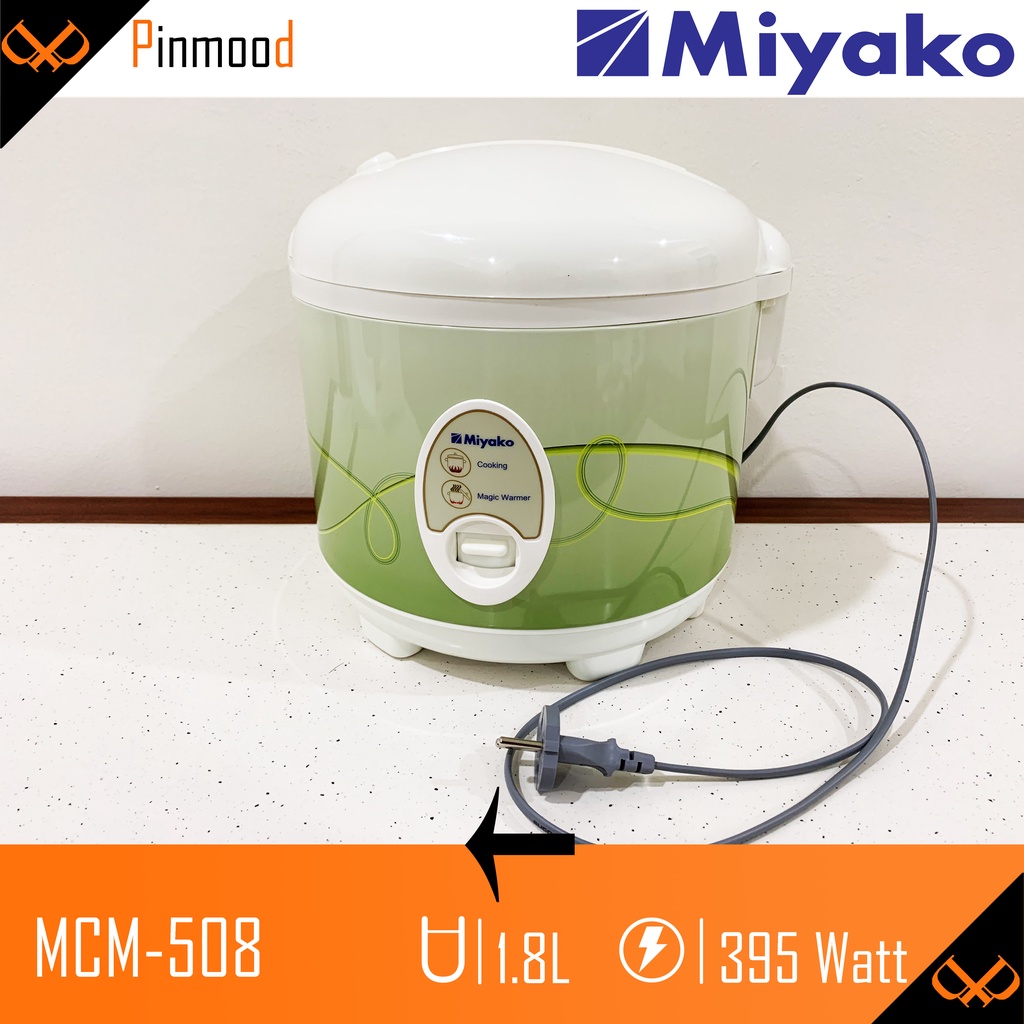 MIYAKO MAGIC COM // RICE COOKER MCM-508 [ 1.8 LITER ] PENANAK NASI - GREEN LINE / HIJAU