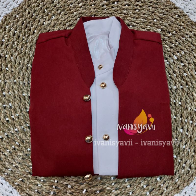 Beskap Solo / Beskap Hewes - Warna Maroon