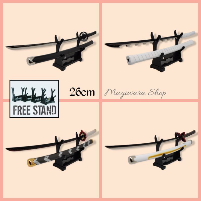 Miniatur Nichirin Kimetsu no Yaiba Anime Demon Slayer Action Figure Tanjiro Rengoku Shinobu Inosuke