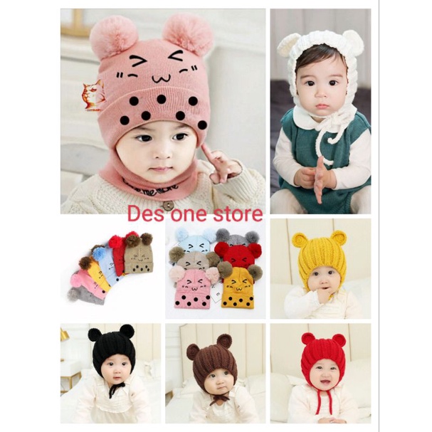 Topi Bayi Kupluk Boba Kupluk model topi kupluk Boba bayi laki laki perempuan new born 3-18 bulan