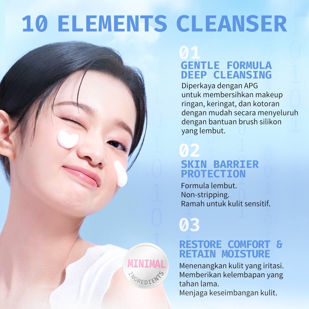 ❤ BELIA ❤ BARENBLISS 10 Elements! Amino Acid Rich Foam Cleanser 100ml | Sabun Cuci Muka Low pH Skin Barrier Protection | BNB Baren Bliss | BPOM
