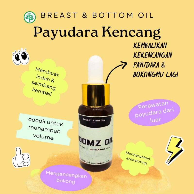 

BOOMZ OIL BREAST & BOTTOM OIL ORGANIC OIL AMAN BUMIL&BUSUI