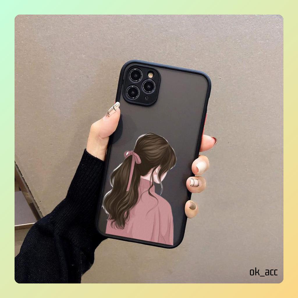 Casing Motif AA26 Cewek for Iphone 6 6s 6+ 6s+ 7 8 7+ 8+ X Xr Xs Max 11 Pro Max 12 13 14 Pro Max