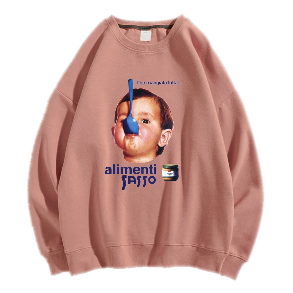 ALIMENTI SWEATER CREWNECK PRIA WANITA Size M-XXL GAWA