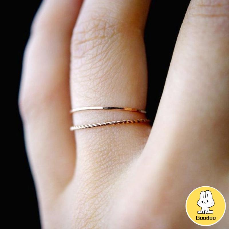 Cincin Mini Korea Wanita simple elegant fashion cocok untuk pesta formal dan hadiah -Doo