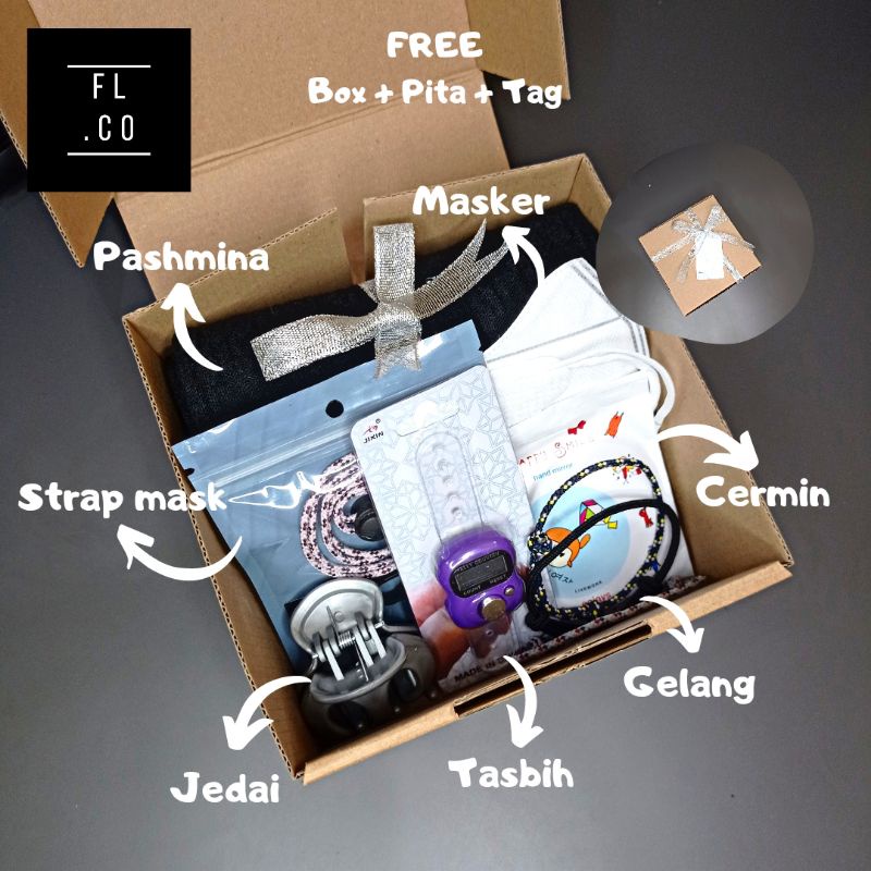 

[COD] Hampers Wisuda / Gift Box Cewek / Gift Set Wanita / Kado Anniversary / Kado Ulang tahun / Kado Hadiah / Parcel / Souvenir / pashmina / Strap mask / Jedai / Tasbih digital / Cermin / Gelang / Masker / Hadiah lainnya