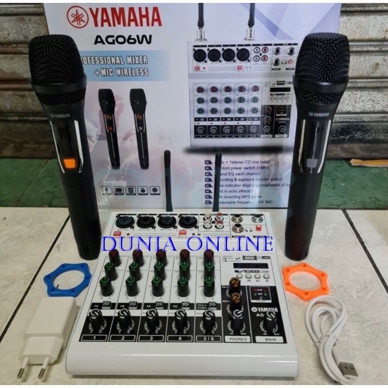 Mixer yamaha AG06W/AG 06W/AG 06 W 6 CHANNEL + 2MIC WIRELESS.BLUETOOTH