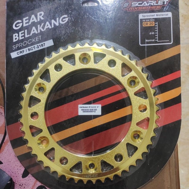 Gear belakang crf gold 428-49