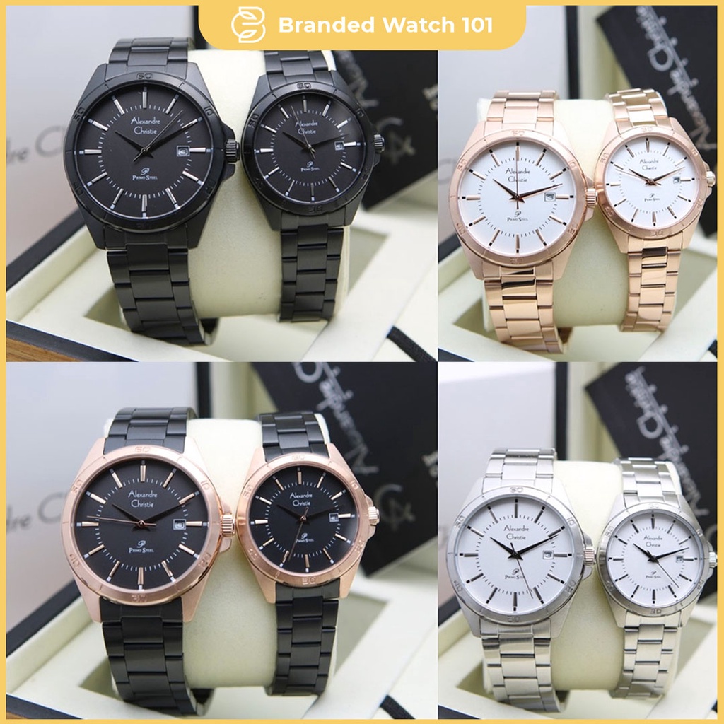 ORIGINAL Jam Tangan Pria &amp; Wanita Alexandre Christie AC 1011 / AC1011 / 1011 Garansi Resmi 1 Tahun, Stainless