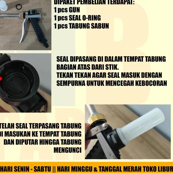 STIK / GUN SPRAYER CUCI MOBIL + TABUNG SABUN