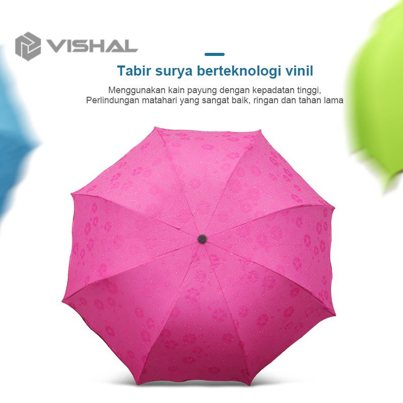 VISHAL  PAYUNG MAGIC UMBRELLA 3D [GRATIS BUBBLE] / Payung Hujan dengan Motif yang Muncul ketika Basah