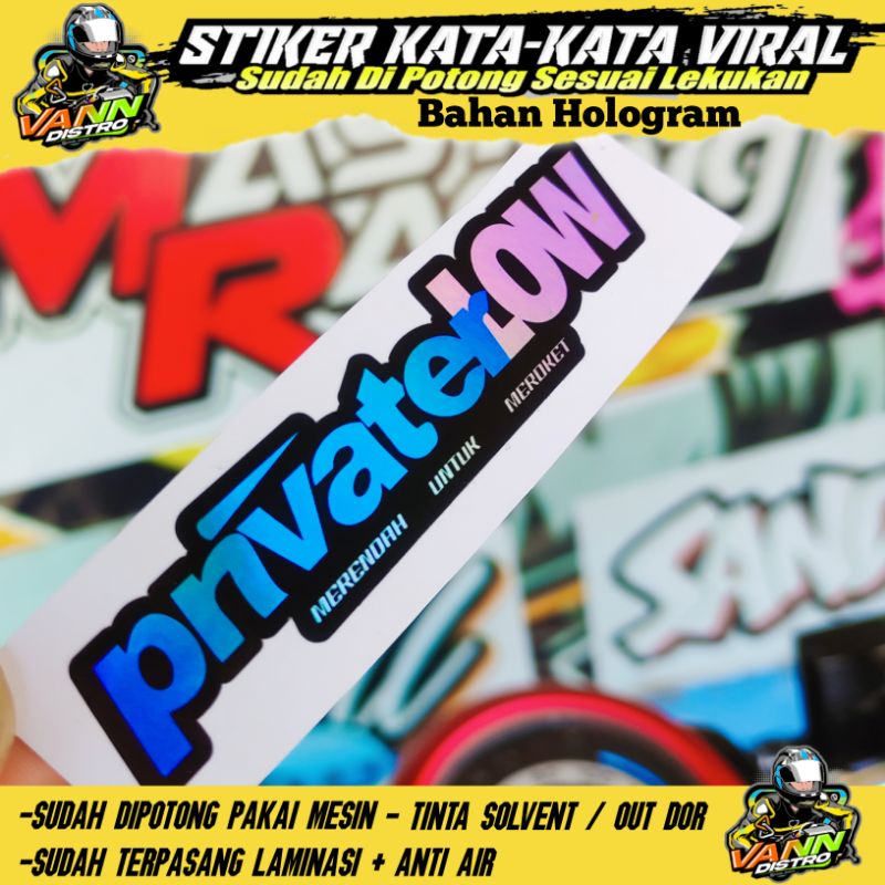 stiker privater low