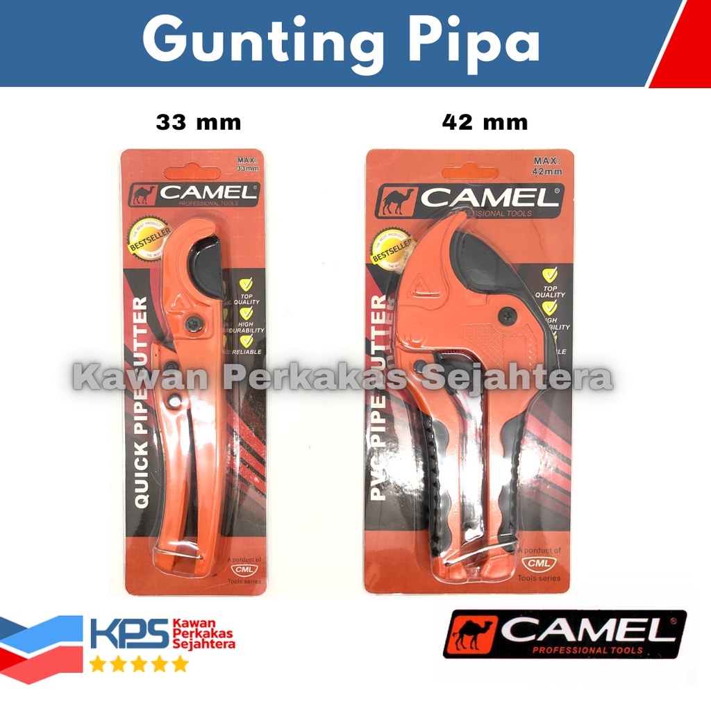 CAMEL GUNTING PIPA PVC 33MM - 42MM GUNTING PARALON PVC PIPE CUTTER GUNTING PIPA PARALON