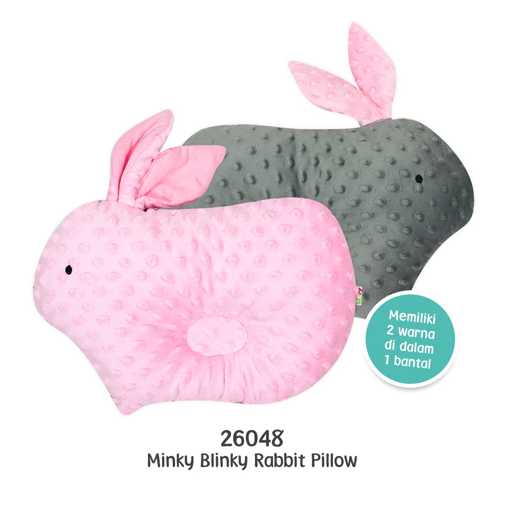 Kiddy Bantal Peyang Bayi / Bantal Kepala Anak Minky Blinky Rabbit Pillow / 26048