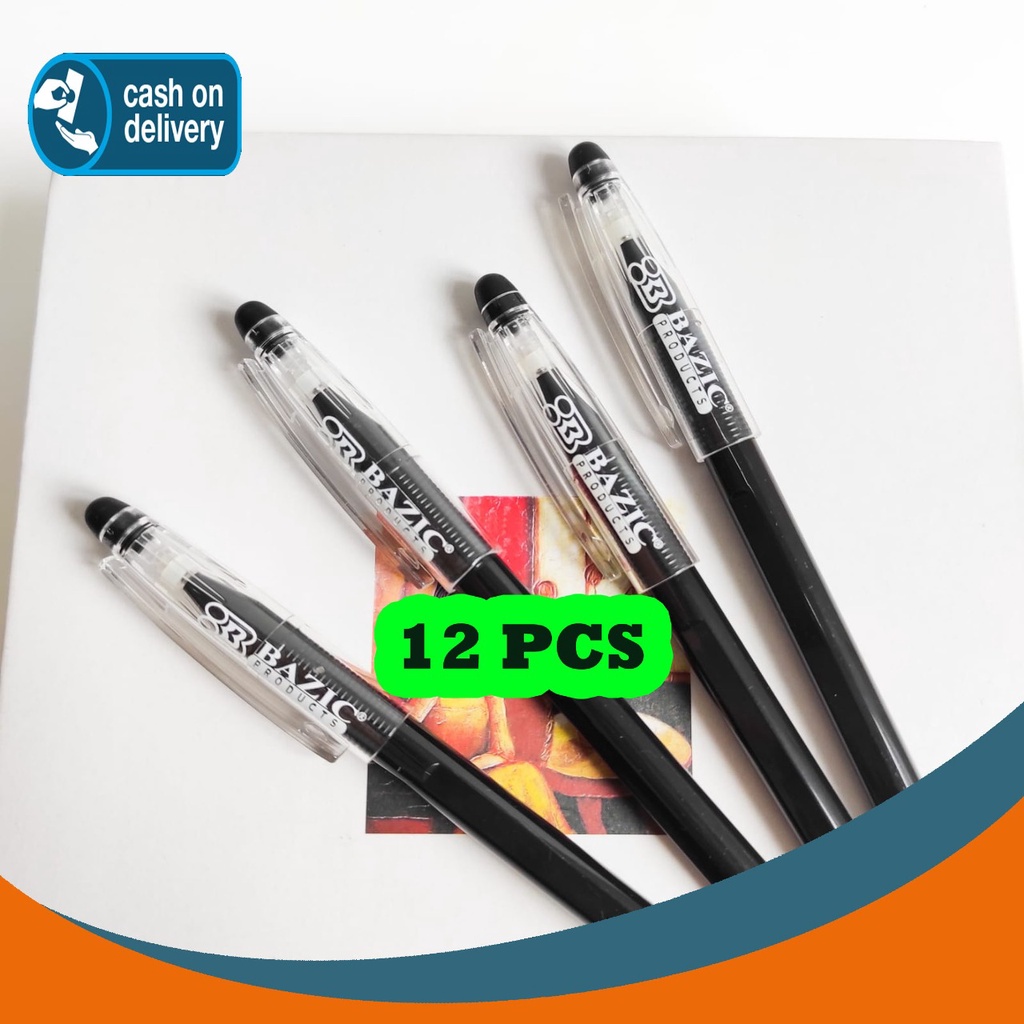 

SELUSIN PULPEN GEL ERASABLE STICK PEN BAZIC ISI 12 PCS BISA DIHAPUS ALAT TULIS BOLPOIN UNIK IMUT MURAH PEN GEL KARAKTER LUCU MURAH PENA