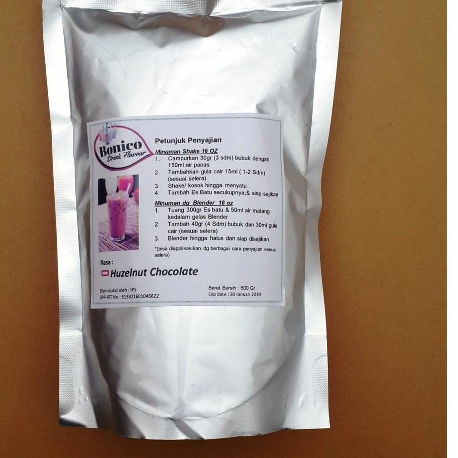 

Star 11.11 BONICO HAZELNUT CHOCOLATE powder 500gr Bubuk minuman Coklat Huzelnut drink flavor powder !
