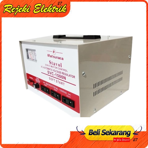 Matsunaga SVC 1500 N Stabilizer Penstabil Voltage Listrik