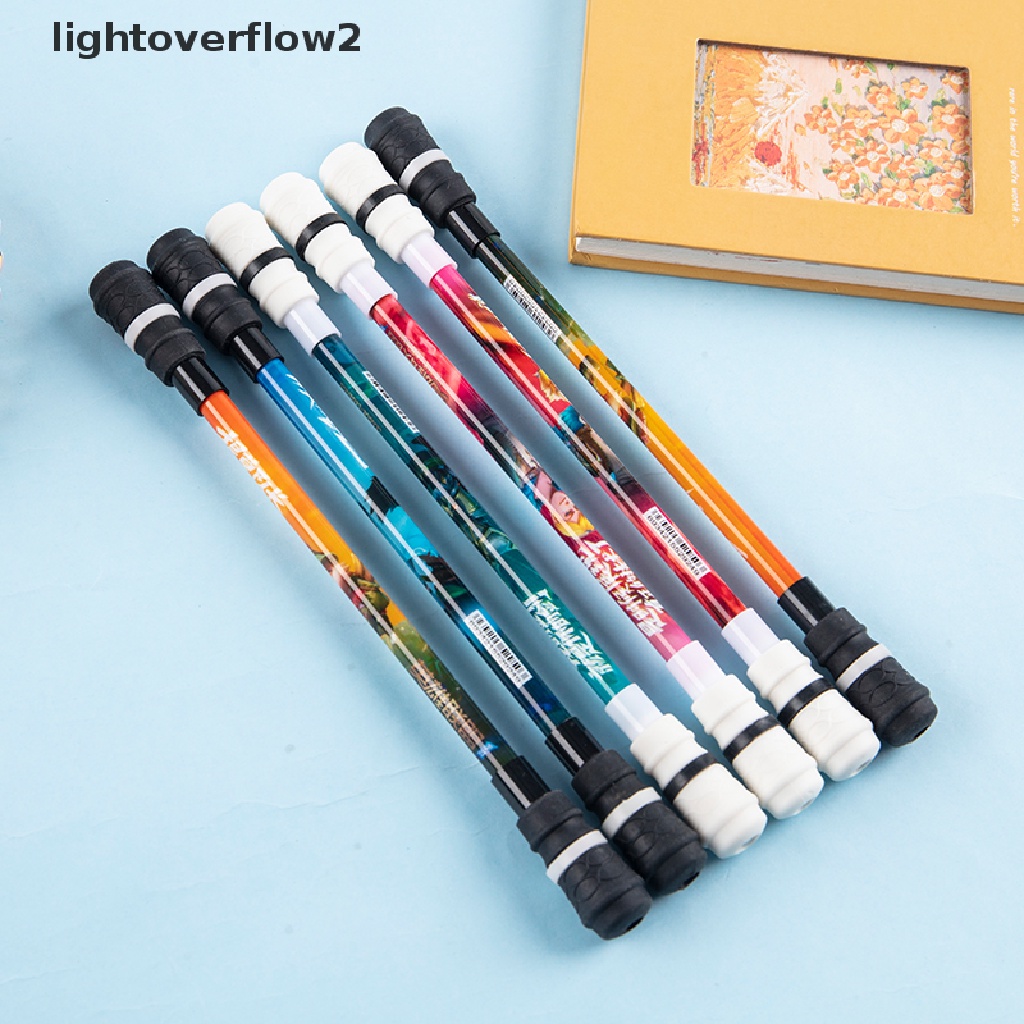 (lightoverflow2) 1pc Pen Gel Gaming Kreatif Dapat Berputar Untuk Pelajar (ID)