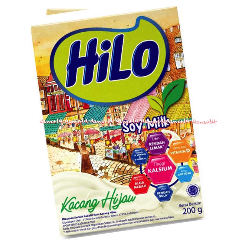 Hilo 200gr Kacang Hijau Protein Kedelai Susu Hilo Kacang Kedelai Soya Hailo Minuman Serbuk Kedelai Rasa Kacang Hijau Soy Milk Mug Bean