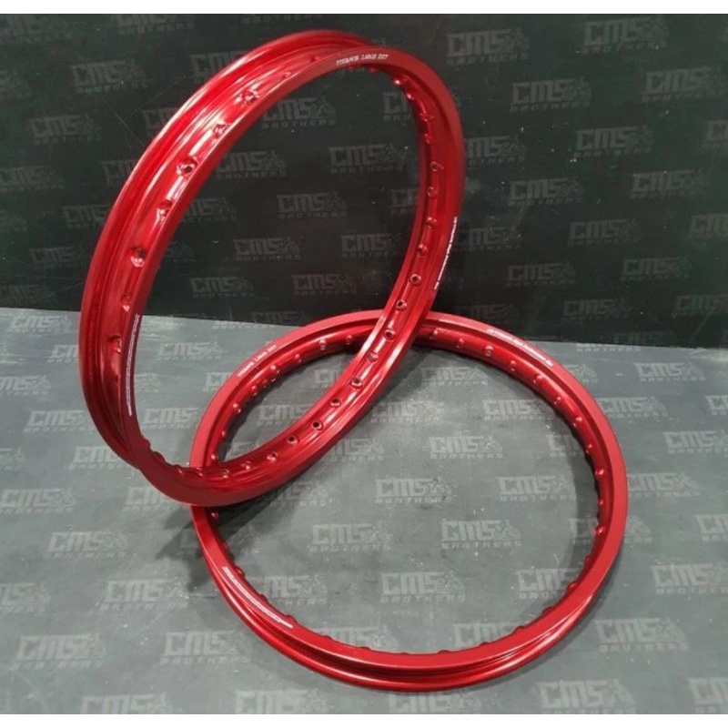 Velg veleg pelek lingkar aloy alloy titan titans 18 160 merah kilat