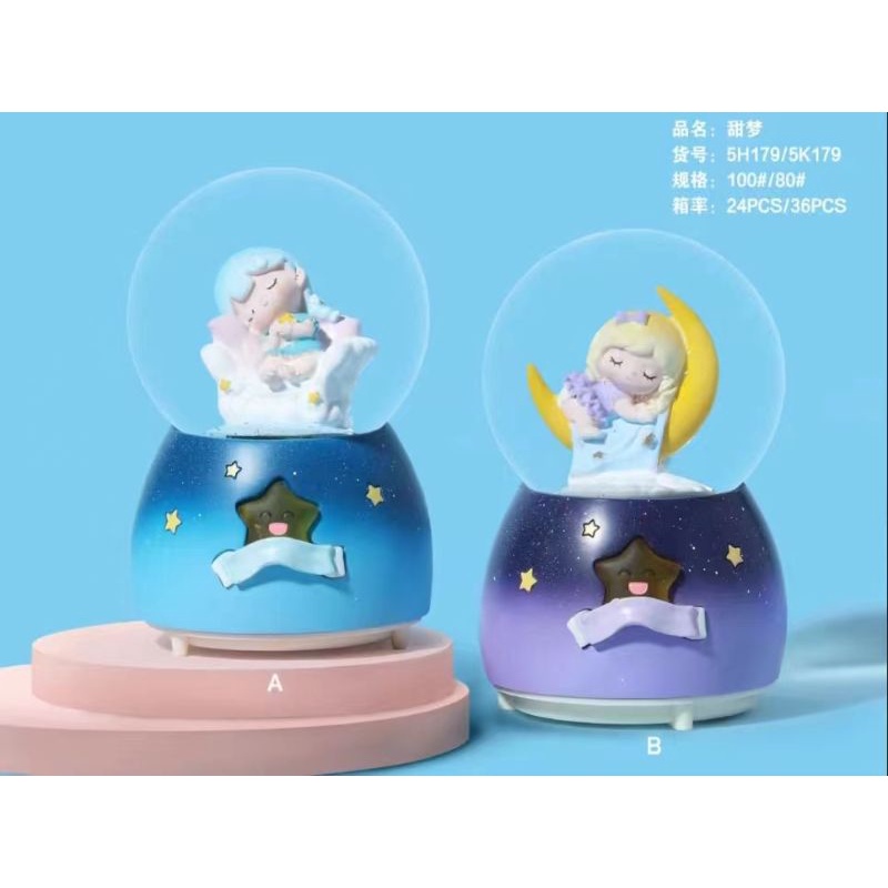 Kotak musik Baby / Kado unik  baby new born / Snowball otomatis /  Snow globe /  Music box romantis 