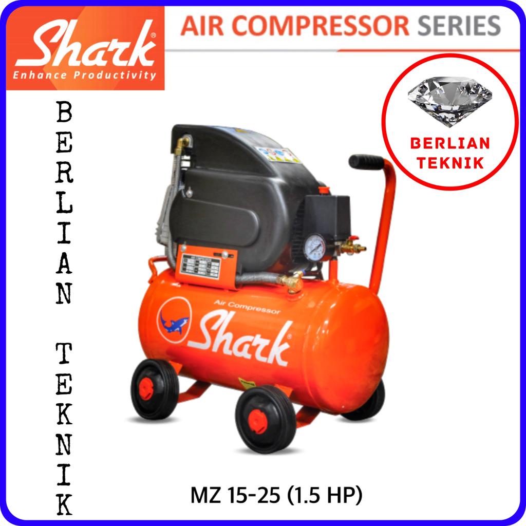 Kompressor Angin Portable Shark MZ 15-25 Air Compressor Auto 1.5 HP