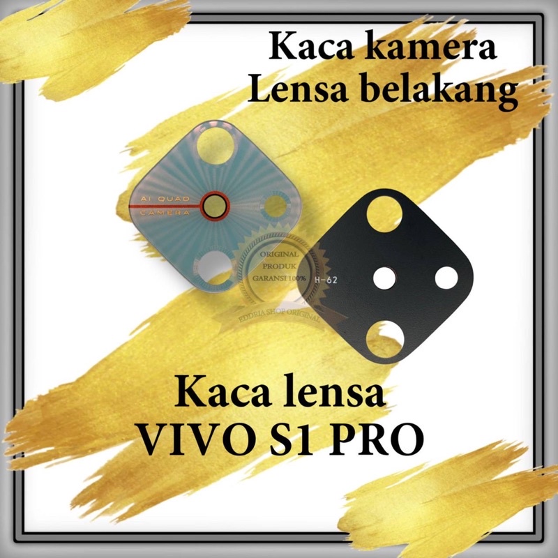 Lensa Kaca Kamera Belakang Vivo S1 Pro White Sudah Sama Lem