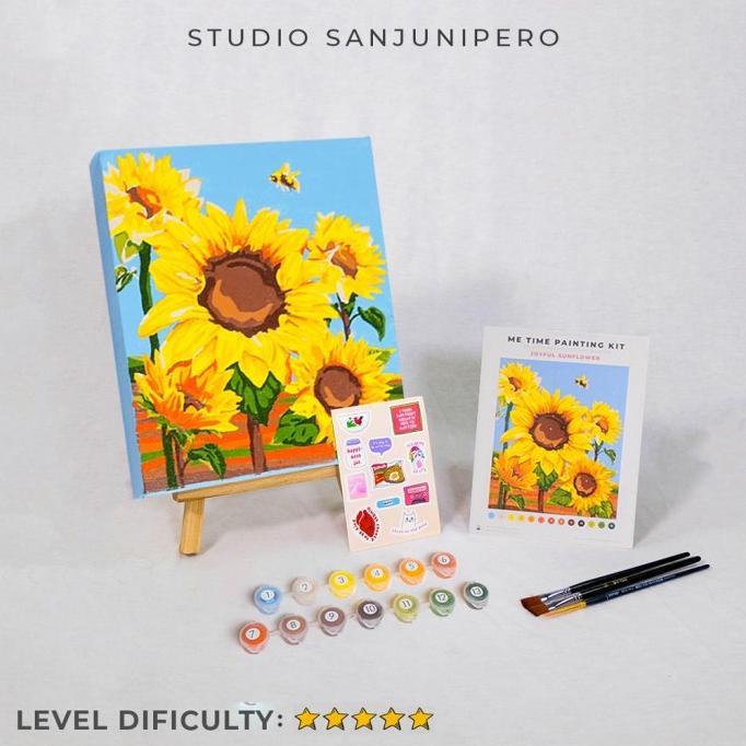 

JOYFUL SUNFLOWER" Painting Kit By Number Studio Sanjunipero
