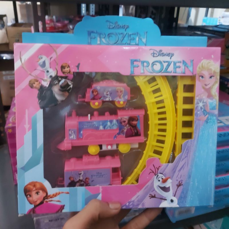 Mainan Kereta Api Pink Baterai - Miniatur Rail Train Batre Edukasi Koleksi Anak Perempuan Cewek
