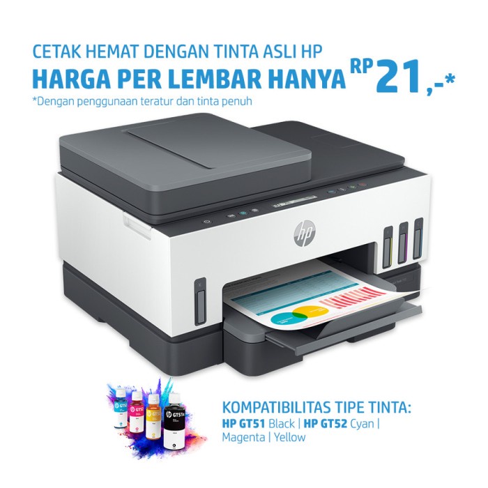 Printer HP Smart Tank 750 All in One Color/Print Scan Copy Wireless