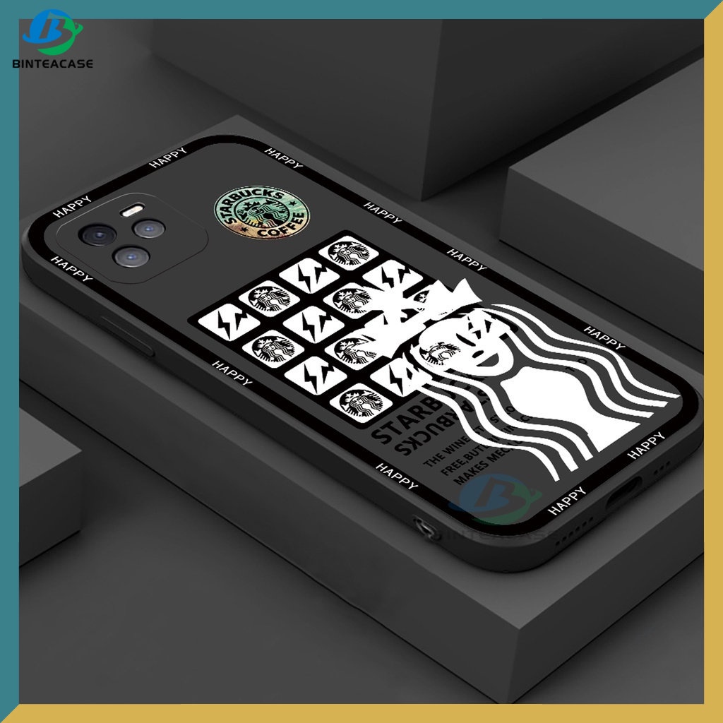 Casing Realme 10 C35 C21Y C25Y C21 RealmeC11 C25 C17 C15 C12 C3 C2 Realme 8i 7i 5 5i 6i 6Pro 7Pro Fashion Square Coffee Goddess Silikon Casing Handphone Binteacase