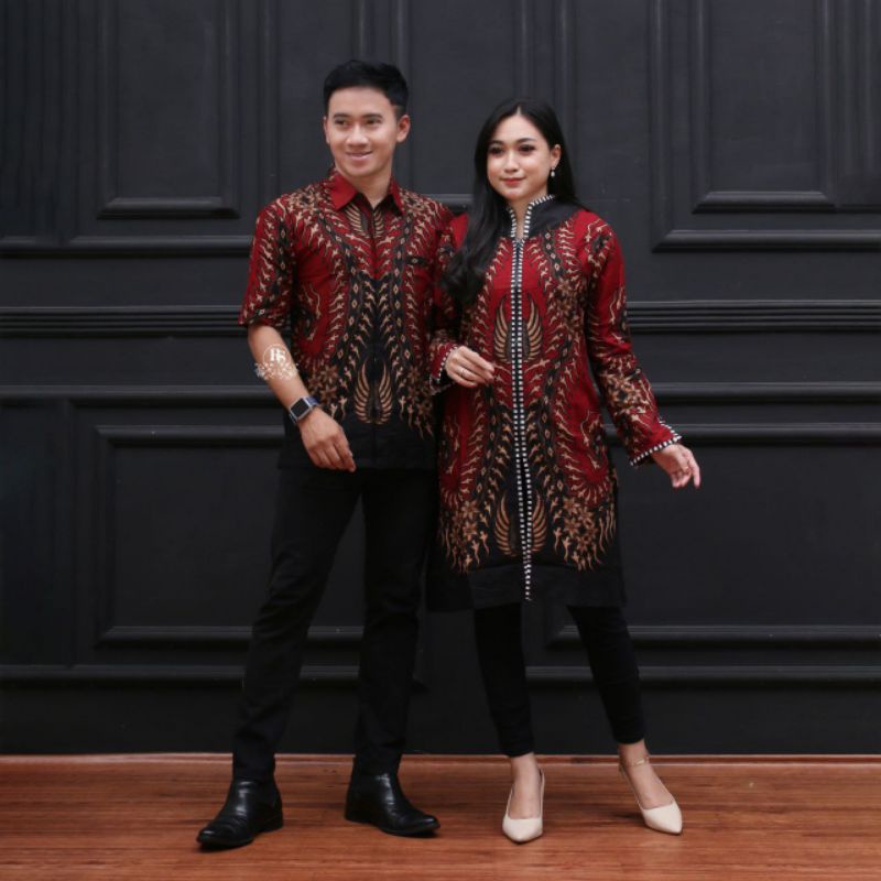 TUNIK BATIK COUPLE KEMEJA TUNIK BATIK  BATIK SRAGENAN