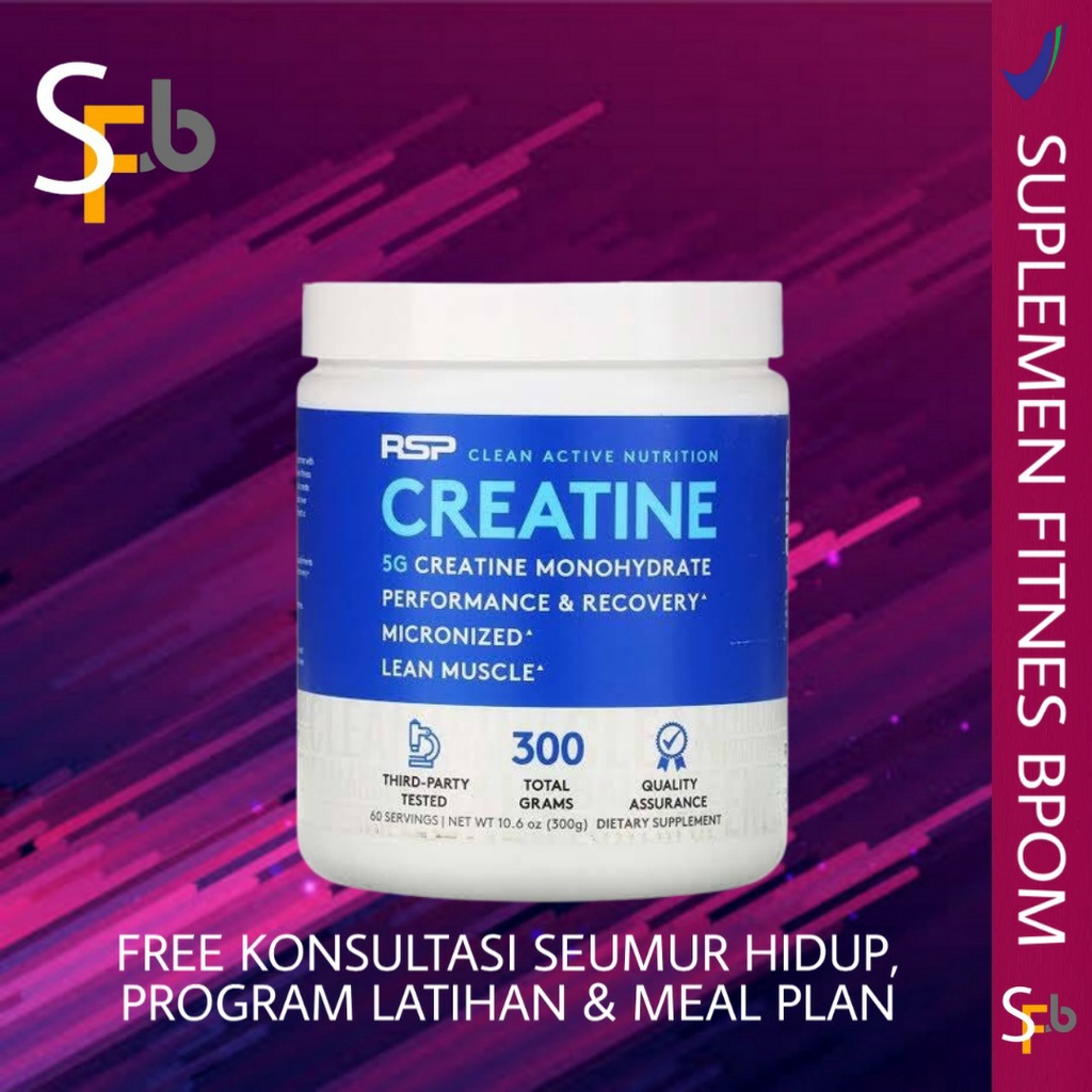 RSP Creatine Micronized 300 Gram Creatine Monohydrate