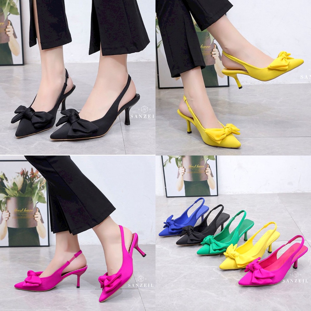 Heels Wanita GO189 Heels Import Tali Belakang