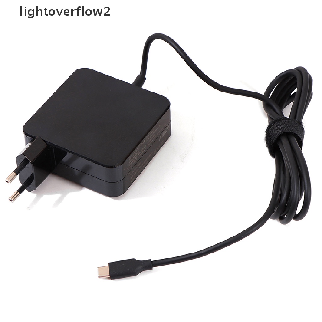 (lightoverflow2) Adapter Power Charger Laptop OEM Tipe C 65W 20V Untuk Lenovo ADLX65CLGC2A