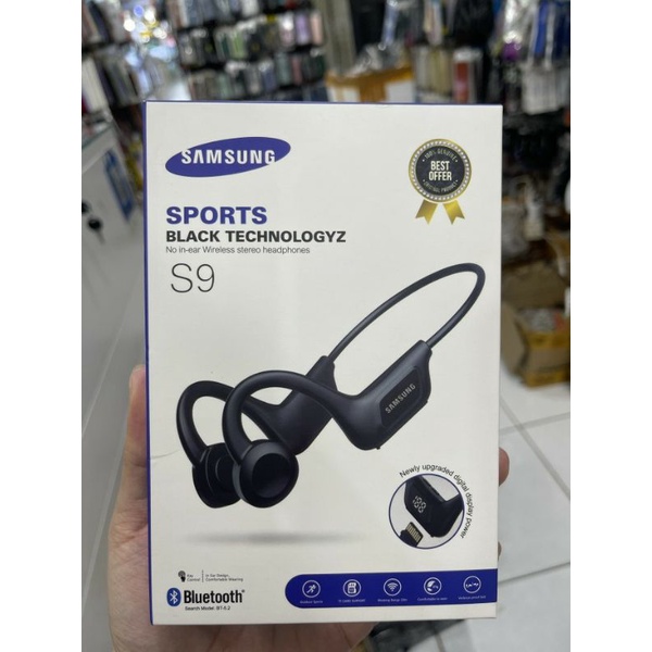 Headset Bluetooth Sport Olahraga Earphone Handsfree Super Bass PREMIUM