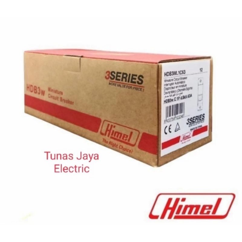 MCB 6A, 10A, 16A, 20A, 25A, 25A, 32A, 40A 1Phase HIMEL (Standar SNI - LMK)