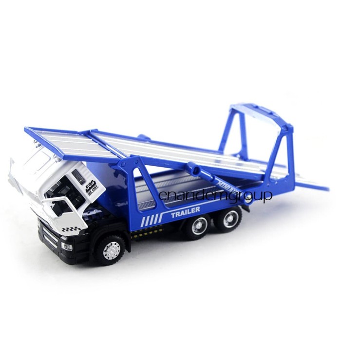 Diecast Miniatur Mainan Mobil Metal Mobil Derek Trailer