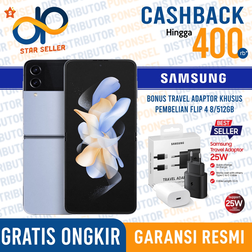 Samsung Galaxy Z Flip 4 5G 8GB+512GB 8GB+256GB 8+128GB Garansi Resmi Samsung Flip 4 8 GB 512 GB 8 GB 256 GB 12 GB 128 GB