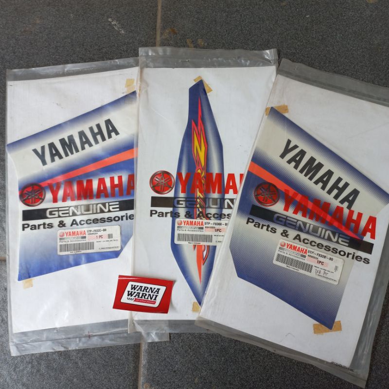 Strip striping lis grapik emblem sayap luar Jupiter Z CW biru putih 2004-2005