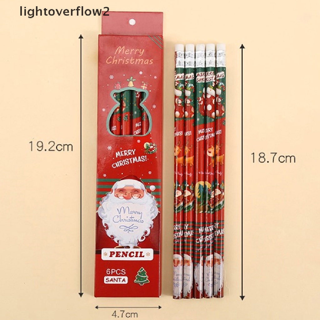 (lightoverflow2) 6pcs / Lot Pensil HB Dengan Kotak Penyimpanan Untuk Menulis / Menggambar