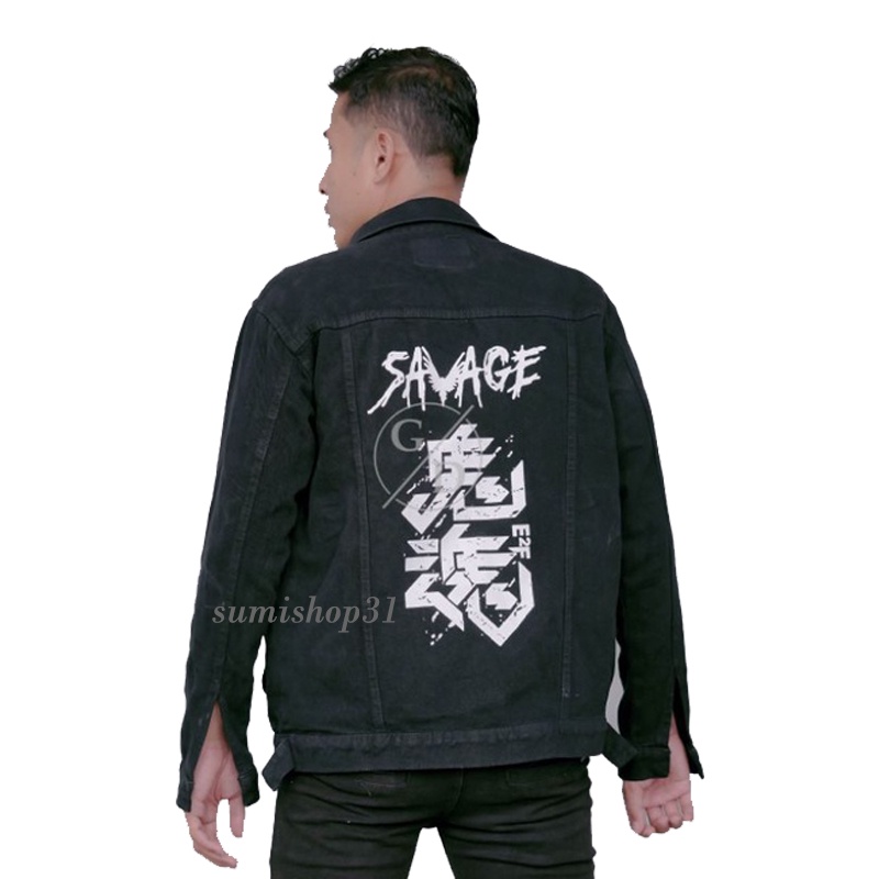 JAKET JEANS HITAM SABLON CRISIS 2023 / JAKET JEANS HITAM PRIA GAMBAR / JAKET JEANS HITAM PRIA