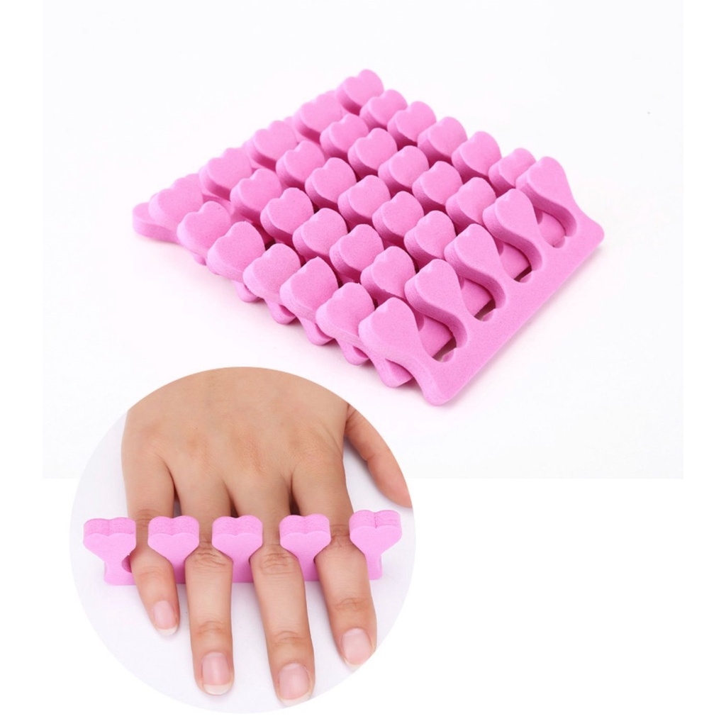 KMN (2pcs) 1set Spons Pembatas Jari Tangan Kaki Sekat Jari Kaki Tangan Toe Seperator Nail Art Manicure Pedicure