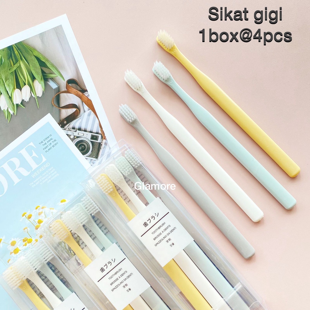 (COD) sikat gigi anak / dewasa isi 4pcs gaya jepang tooth brush travel