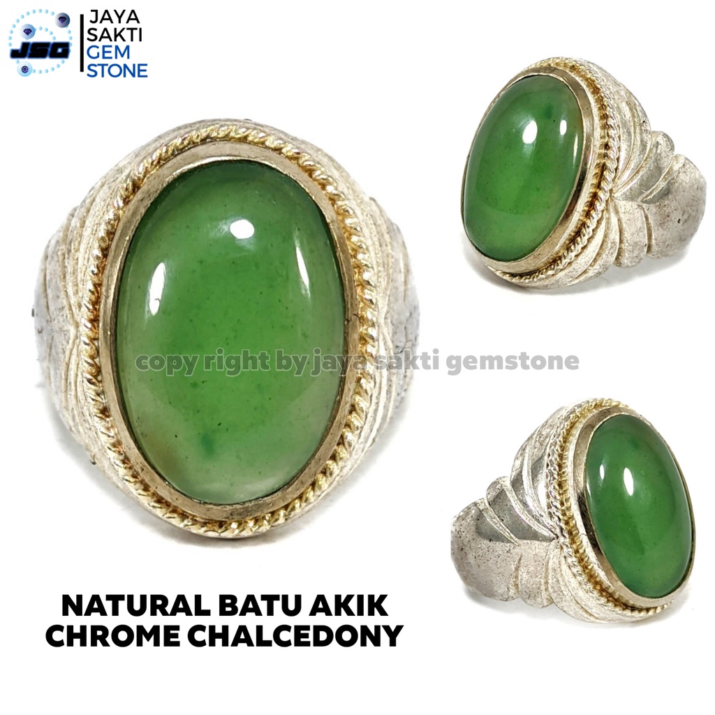 Natural Batu Akik Chrome Chalcedony CC03