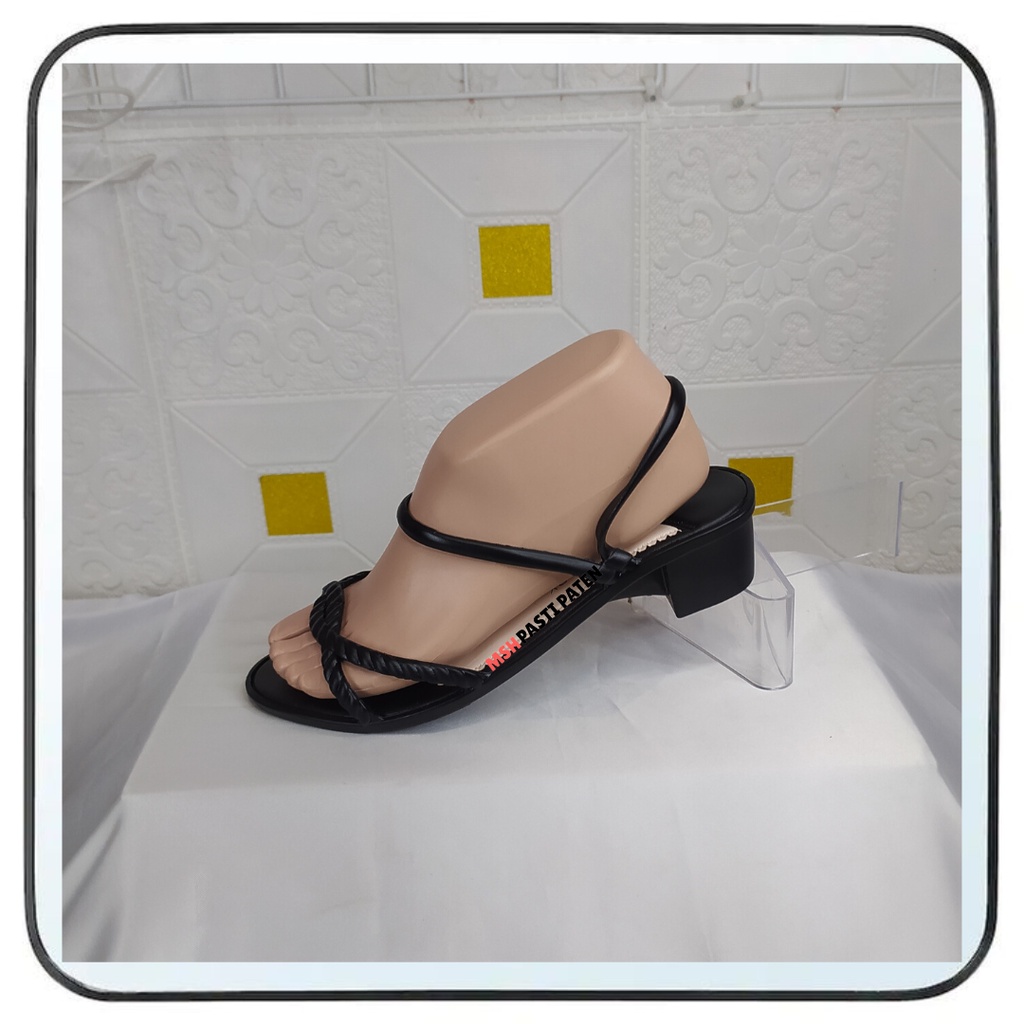 Sandal jelly wanita slop Sandal wedges tinggi wanita original porto lady