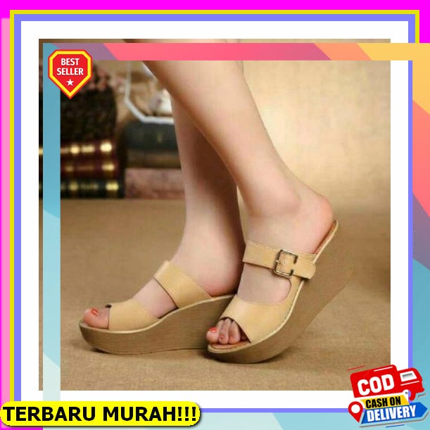 Wedges Wanita Import Cewek Wejes Sendal Kondangan Weges Pesta 2022 Kekinian Murah Widges Terbaru Abb