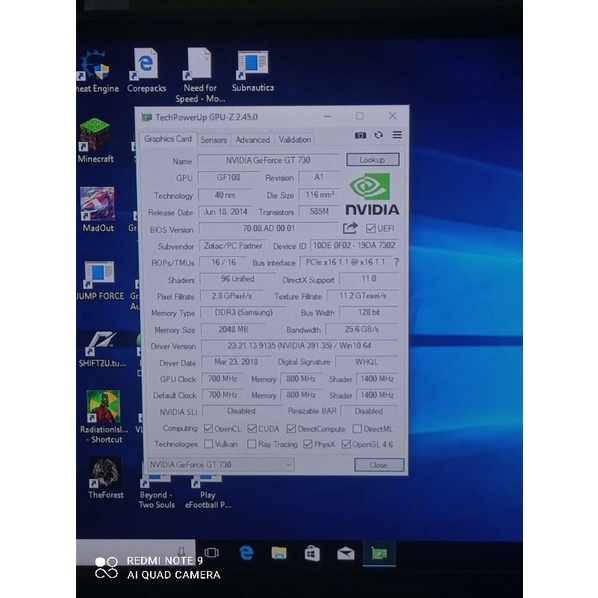 Vga GT 730 2gb ddr3 128bit second