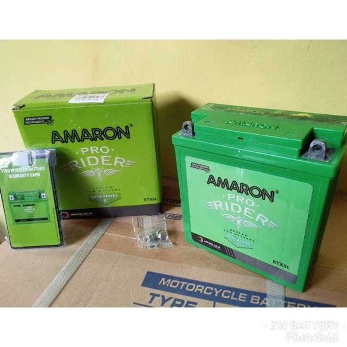 Aki Motor Aki Motor Supra Fit New / Lama, Megapro Primus Etx5Al Amaron Ori Original